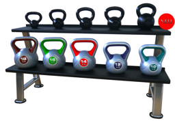 Zeige Details für Kettlebell-Rack, 2-stufig Bild von Kettlebell-Rack, 2-stufig
