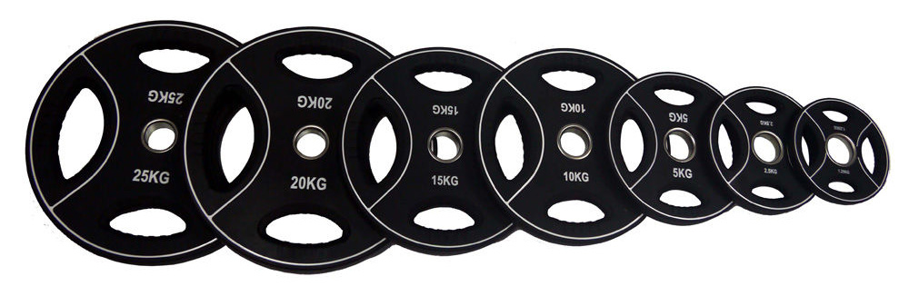 Bild von POWER-XTREME Hantelscheibe mit 4 Grifflöchern, Polyurethan, 50mm