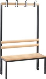 Zeige Details für Einseitige Garderobenbank, ohne Schuhrost, Maße: 1000 x 1650 x 403 mm (Aussenmaß:B x H x T) Bild von Einseitige Garderobenbank, ohne Schuhrost, Maße: 1000 x 1650 x 403 mm (Aussenmaß:B x H x T)