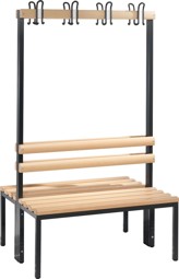 Zeige Details für Doppelseitige Garderobenbank, ohne Schuhrost, Maße: 1000 x 1650 x 756 mm (Aussenmaß:B x H x T) Bild von Doppelseitige Garderobenbank, ohne Schuhrost, Maße: 1000 x 1650 x 756 mm (Aussenmaß:B x H x T)