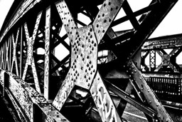 Bild von Brücke 0010 Bild auf Fotoleinwand - 120 x 80 cm - Holzkeilrahmen 