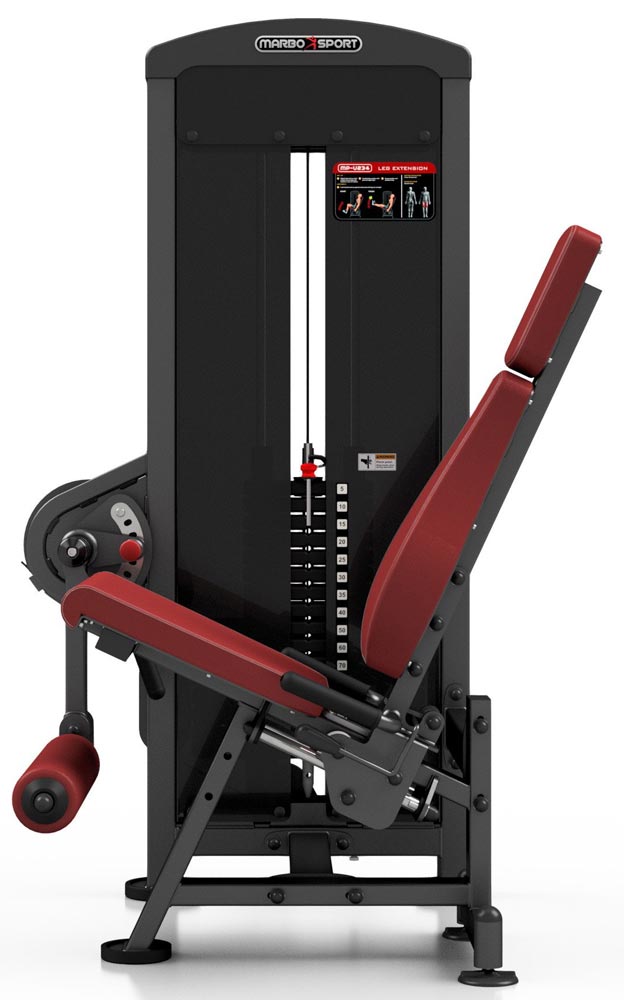 MP-U234 machine à muscler les quadriceps et les cuisses - Marbo Sport  anthracite métallique \ bordeaux