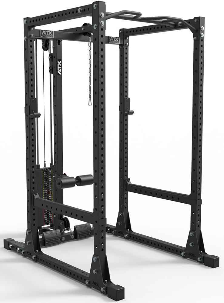 Bild von ATX Power Rack PRX-770 SE-470 XL Cage mit Latzugstation 125 kg Steckgewichte