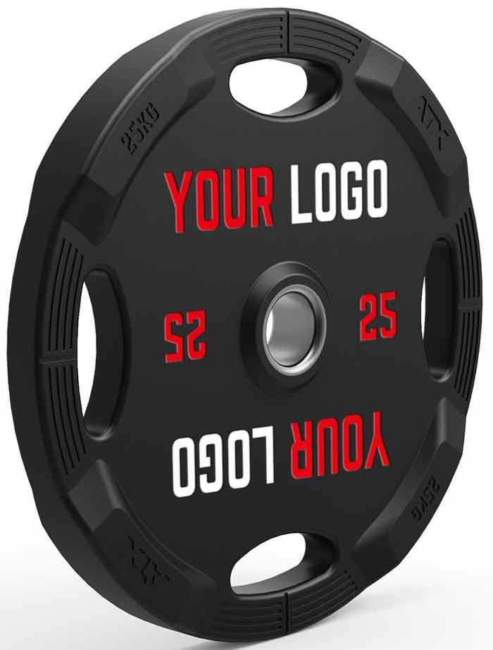 Bild von ATX Polyurethan 4-Grip High-End-Finish Hantelscheiben 50 mm Customer Logo