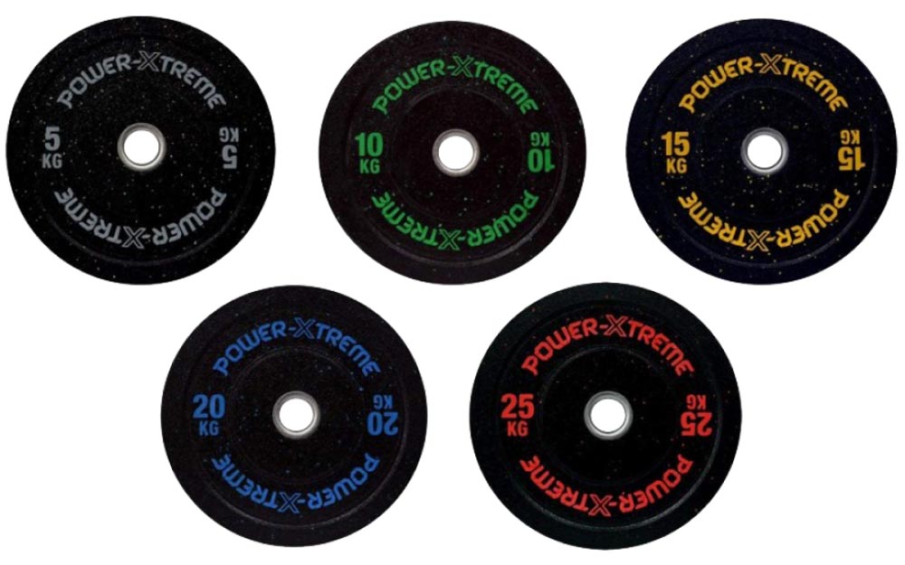 Bild von POWER-XTREME Hantelscheibe, Bumper Plate, Gummigranulat, 51mm
