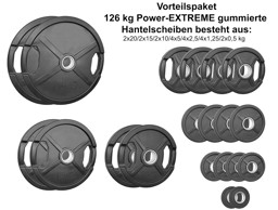 Zeige Details für Vorteilspaket 126 kg - 50 mm gummierte Hantelscheiben mit 2 Grifflöchern Bild von Vorteilspaket 126 kg - 50 mm gummierte Hantelscheiben mit 2 Grifflöchern