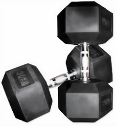 Zeige Details für Hex-Hanteln, gummiert 2,5kg Abstufung  Bild von Hex-Hanteln, gummiert 2,5kg Abstufung