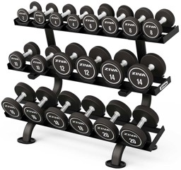 Zeige Details für ZIVA PERFORMANCE 3-TIER, 10-PAIR ROUND DUMBBELL RACK WITH SADDLES - 2025 Bild von ZIVA PERFORMANCE 3-TIER, 10-PAIR ROUND DUMBBELL RACK WITH SADDLES - 2025