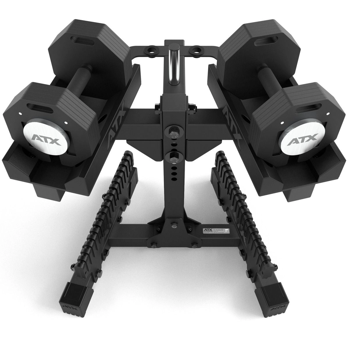 Bild von ATX® Octa-Dumbbells 2 x 24 kg - Verstellbare Hanteln inkl. Ablageständer