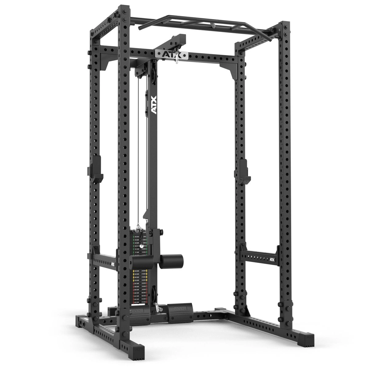 ATX Power Rack 640/660 mit Latzug 115 kg Steckgewichte, in 2 Höhen erhältlicheis - Steckgewichte