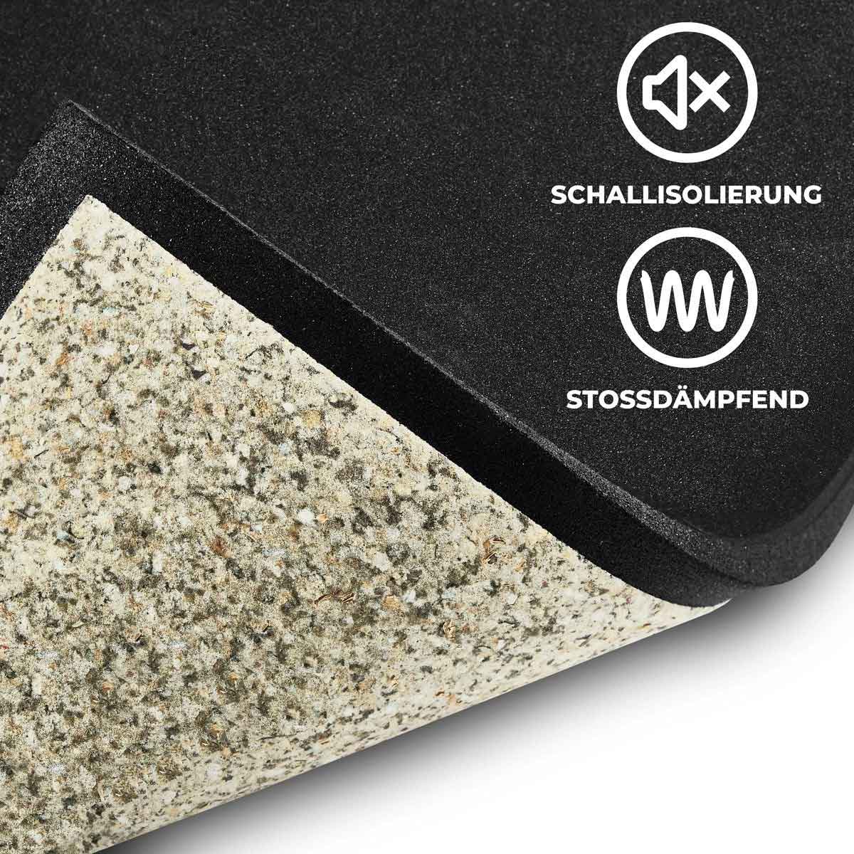 Gymfloor® Bodenschutzplatte - SCHALLSCHUTZ - 1000 x 1000 x 20 mm