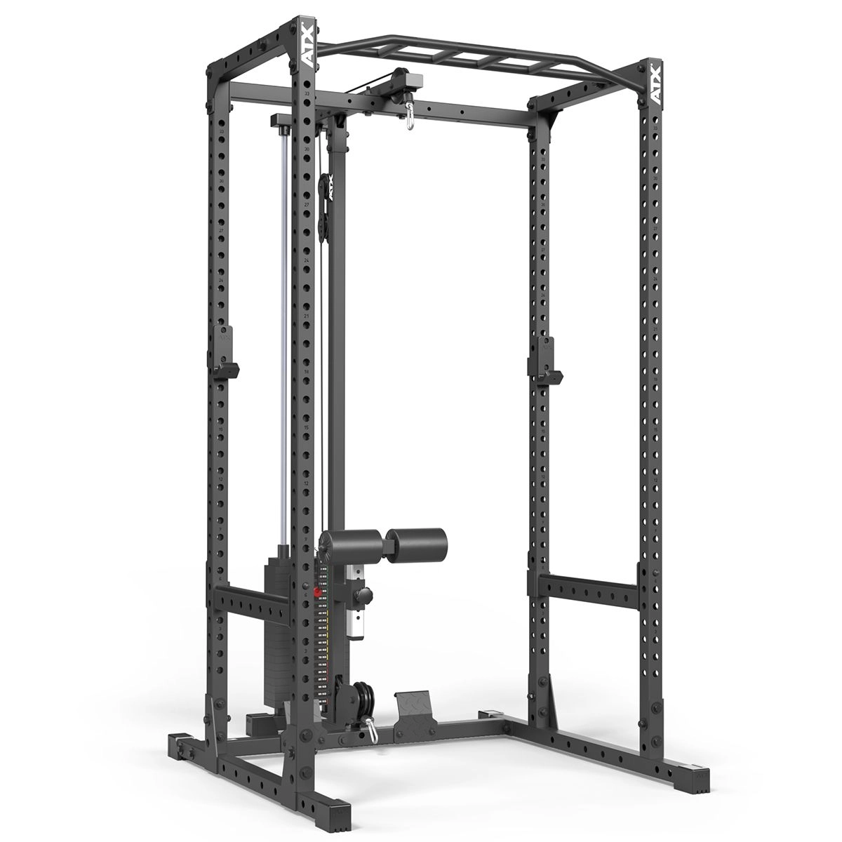 ATX® Power Rack 520 Komplettstation mit Latzugstation 100 kg Steckgewichte - Höhe 218 cm